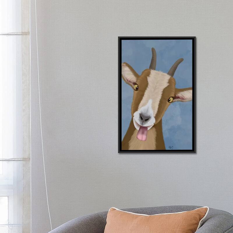 iCanvas "Funny Farm Goat 3" by Fab Funky Framed Bed Bath & Beyond